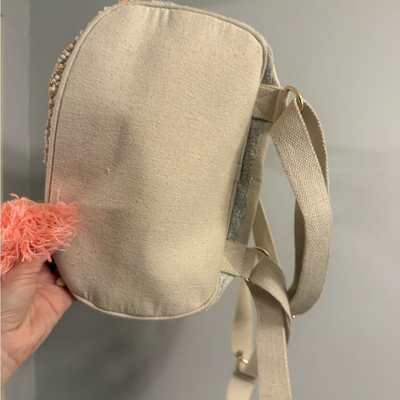 America & Beyond Beaded Mini Backpack Boho Tassel Bag main image 4